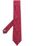 Canali Paisley Print Tie - Red