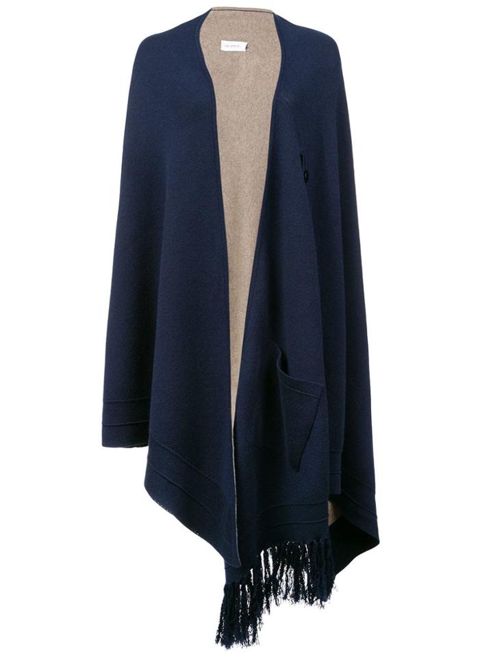 Yigal Azrouel Knitted Asymmetric Cape Jacket - Black