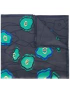 Giorgio Armani - Jacquard Applique Scarf - Women - Silk/polyester/acetate/viscose - One Size, Blue, Silk/polyester/acetate/viscose