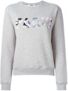 Msgm 'paris' Embroidered Sweatshirt