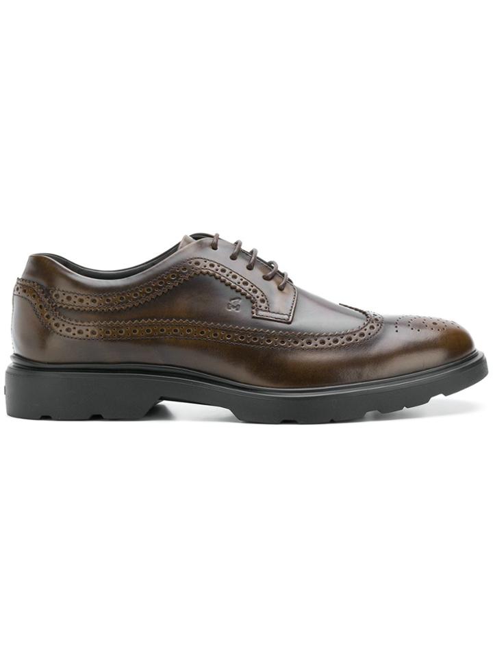 Hogan Chunky Sole Brogues - Brown