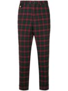 Education From Youngmachines Check Cropped Trousers - Red