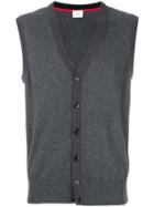 Peuterey V-neck Sleeveless Cardigan - Grey