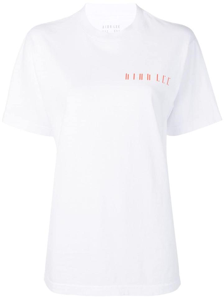 Dion Lee Contrast Code Print T-shirt - White