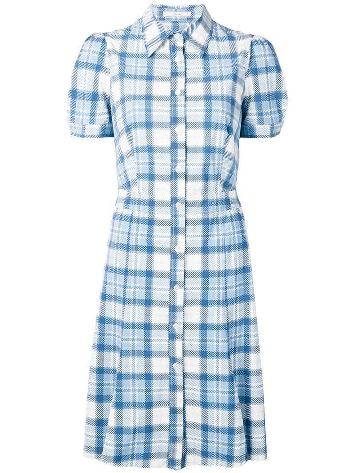 Prada Pre-owned 2000's Checked Flared Dress - Blue