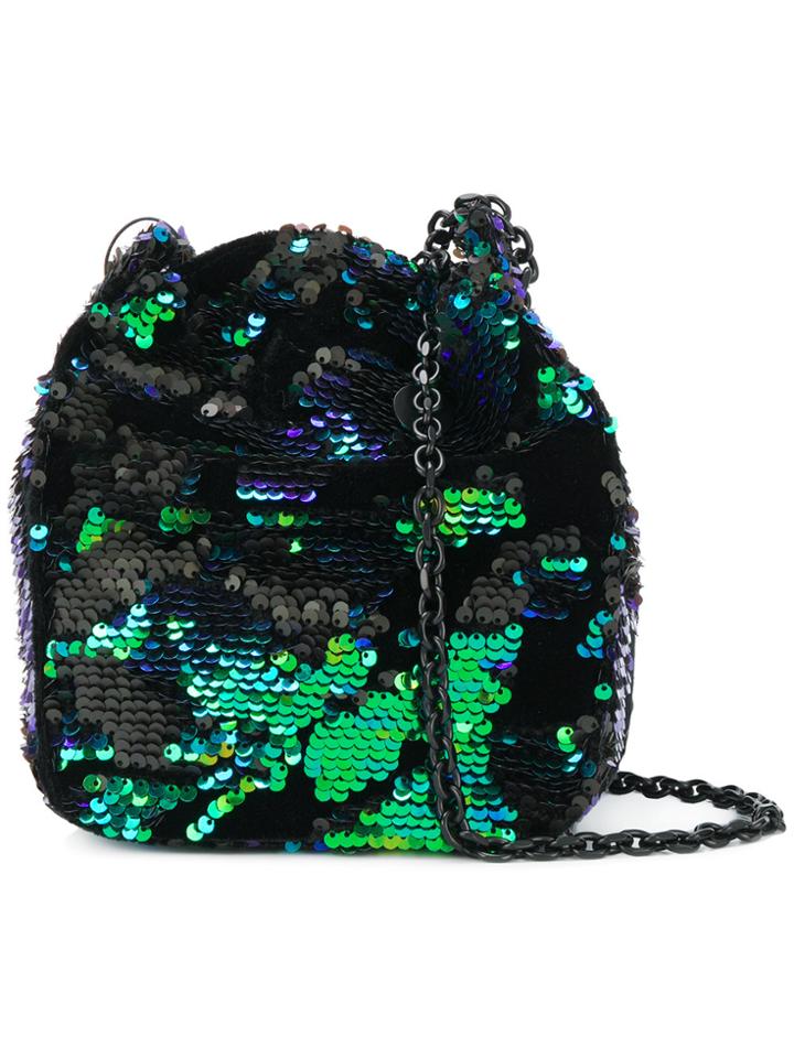 Kendall+kylie Iridescent Sequin Shoulder Bag - Black