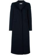 Alberto Biani Single Breasted Coat, Women's, Size: 44, Blue, Acetate/viscose/virgin Wool