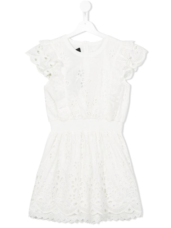 Little Remix Embroidered Dress, Girl's, Size: 14 Yrs, White