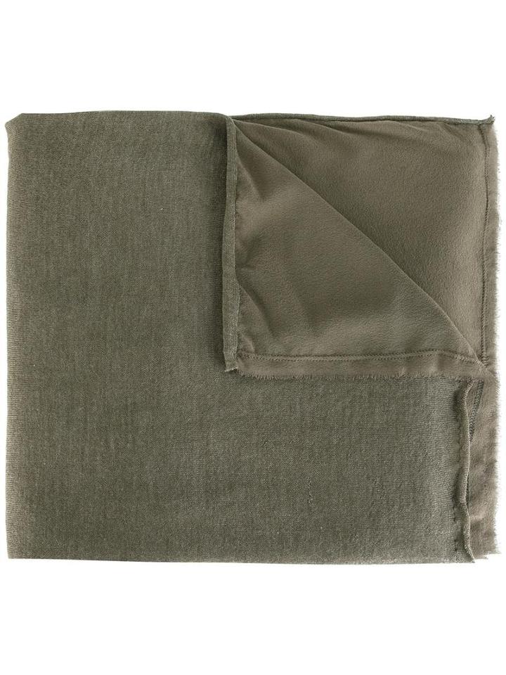 Kristensen Du Nord Layered Scarf, Adult Unisex, Green, Silk/cashmere