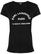 Karl Lagerfeld Address Print T-shirt - Black