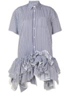 Junya Watanabe Frilly Shirt Dress - Blue