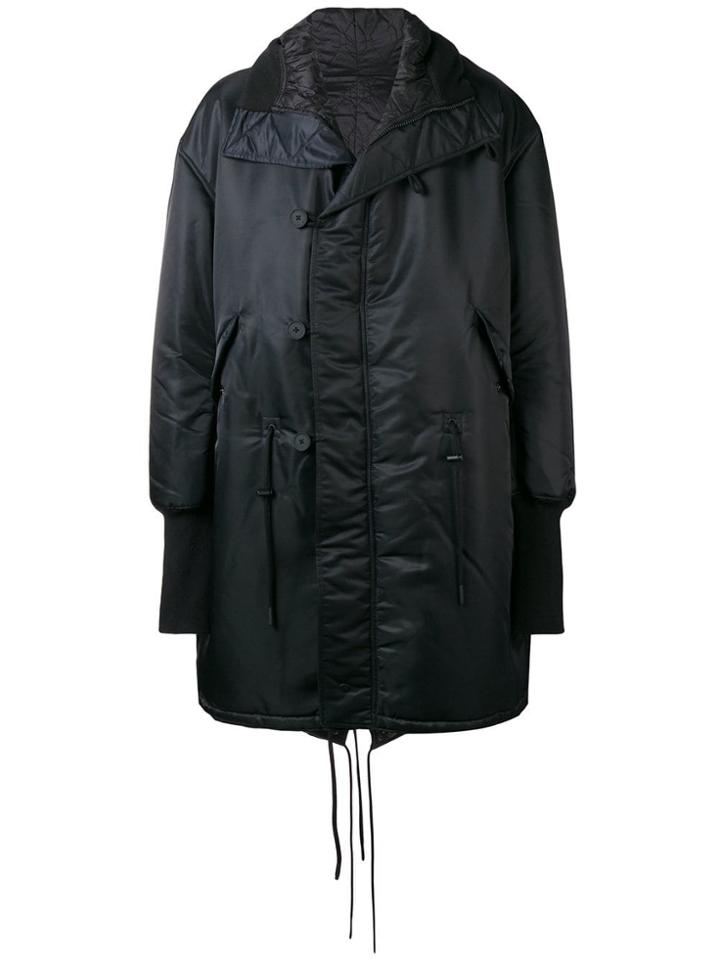 Y-3 Oversized Midi Coat - Black