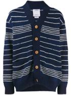 Visvim Striped Long-sleeve Cardigan - Blue