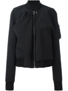 Rick Owens 'flight' Bomber Jacket, Women's, Size: 42, Black, Cotton/polyester/polyurethane/virgin Wool