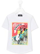Dsquared2 Kids Surf Print T-shirt, Boy's, Size: 6 Yrs, White