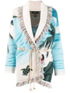 Alanui Hawaiian Landscape Belted Cardigan - Neutrals