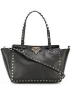 Valentino Valentino Garavani 'rockstud' Trapeze Tote, Women's, Black, Leather/metal (other)