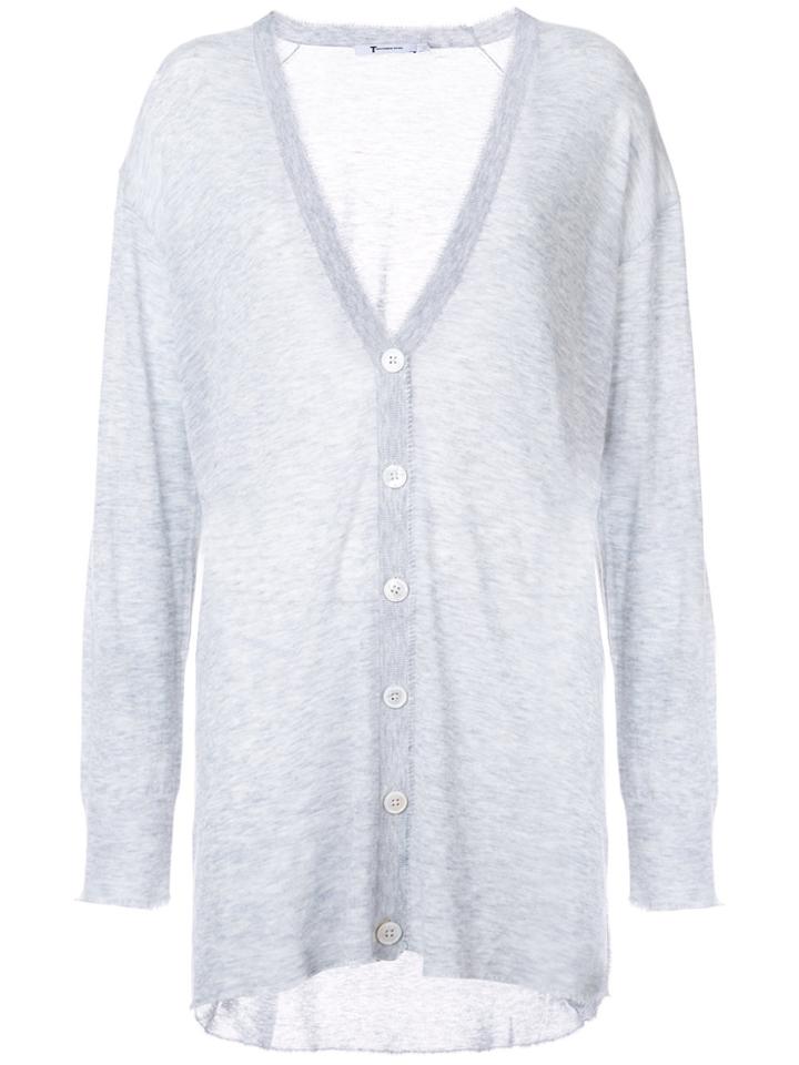 T By Alexander Wang Oversized V-neck Cardigan - Blue