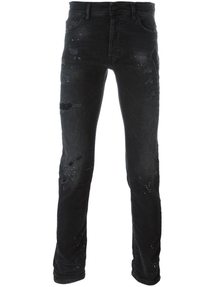 Marcelo Burlon County Of Milan Slim Fit Jeans, Men's, Size: 36, Black, Cotton/spandex/elastane/polyester