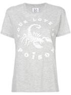 Zoe Karssen - Your Love Is Poison T-shirt - Women - Cotton/polyester - M, Grey, Cotton/polyester