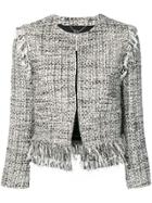 Twin-set Fringed Boucle Jacket - White