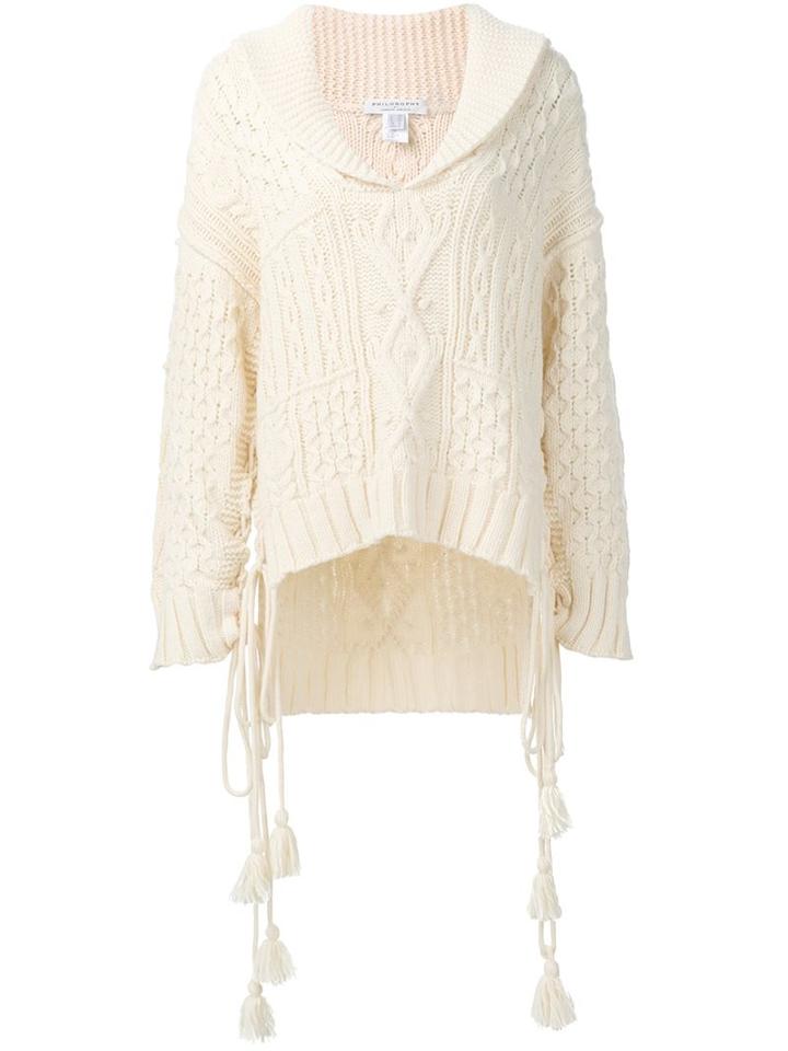 Philosophy Di Lorenzo Serafini Oversized Jumper, Women's, Size: 40, Nude/neutrals, Polyamide/virgin Wool