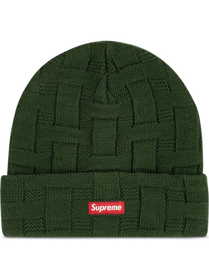 Supreme Basket Weave Beanie - Green