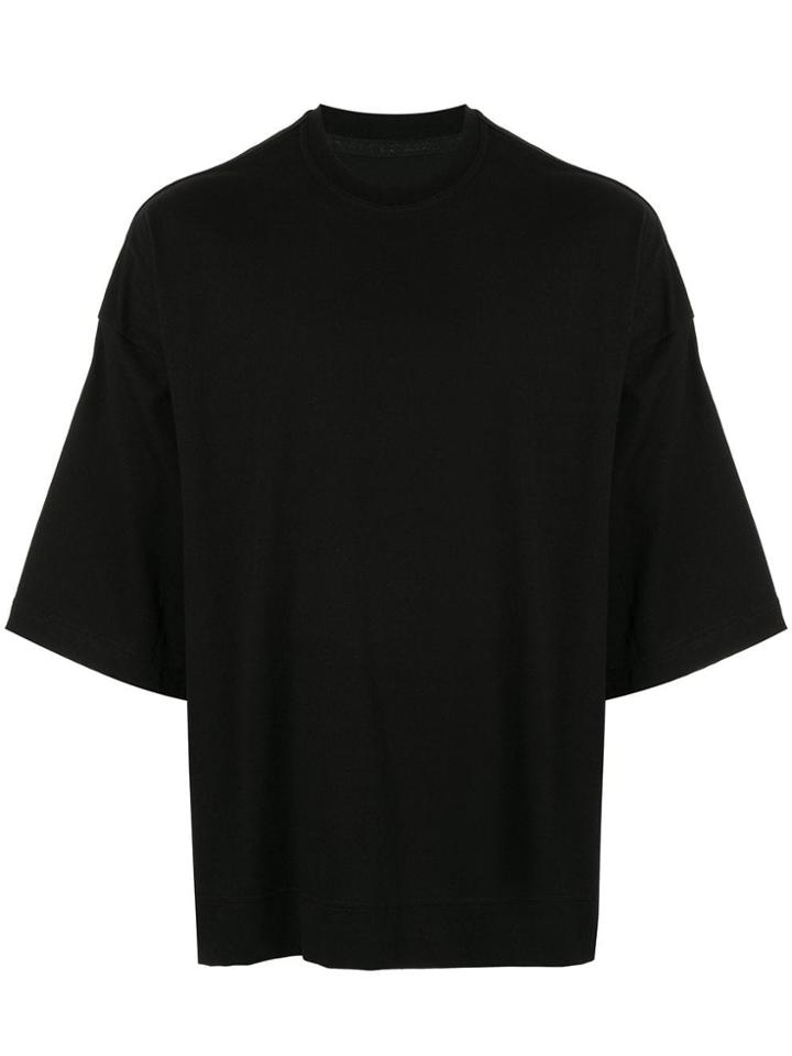 Julius Oversized Ribbed T-shirt - Black