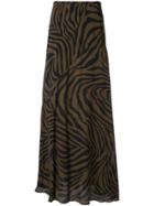 Layeur Zebra Print Skirt - Brown