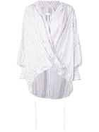 Rosie Assoulin Striped Wrap Shirt - White