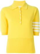 Thom Browne Short Sleeve Polo Shirt With 4 Bar Stripes