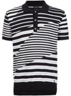 Diesel Multi Stripe Polo Shirt, Men's, Size: Large, Black, Cotton