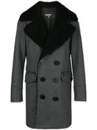 Dsquared2 Double-breasted Fitted Coat - Grey