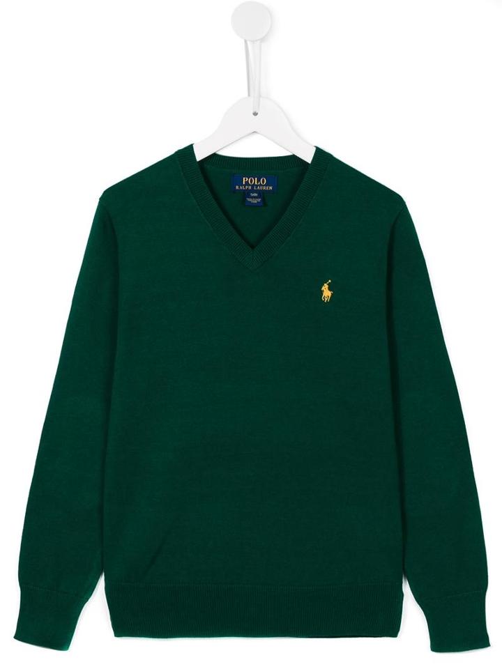Ralph Lauren Kids V-neck Jumper, Boy's, Size: 6 Yrs, Green