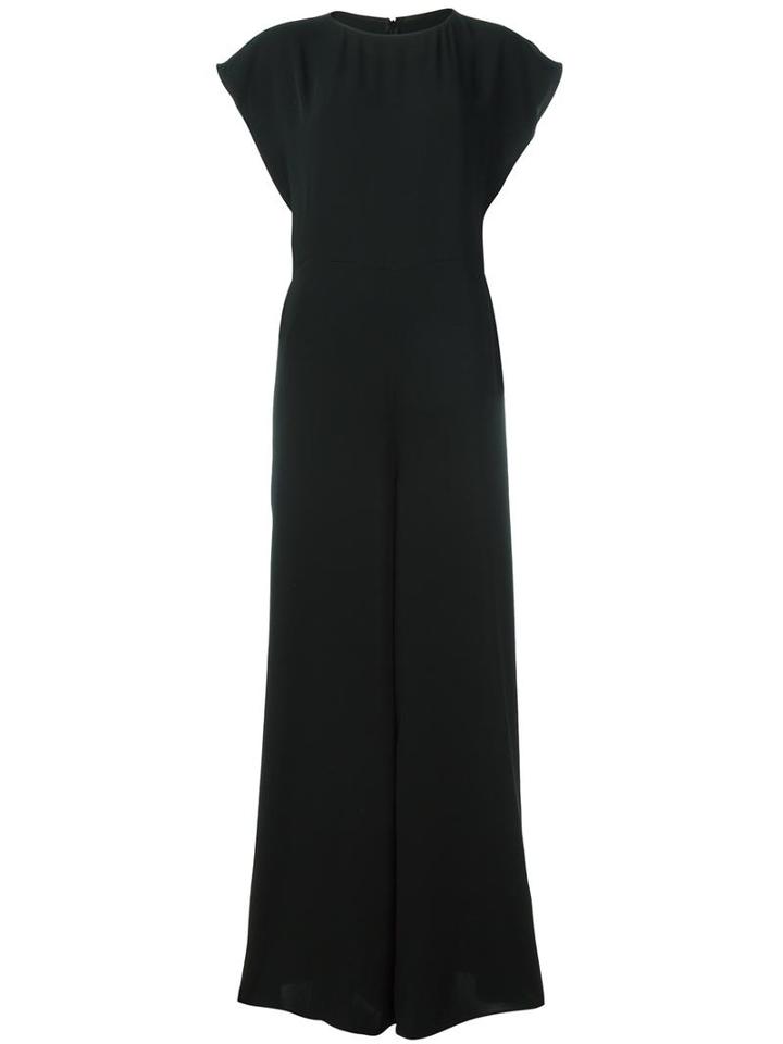 Mm6 Maison Margiela Wide Leg Jumpsuit, Women's, Size: 38, Black, Polyester/viscose
