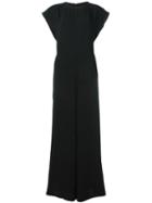 Mm6 Maison Margiela Wide Leg Jumpsuit, Women's, Size: 38, Black, Polyester/viscose