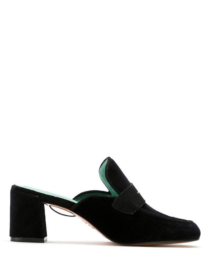 Blue Bird Shoes Escamas Mules - Black