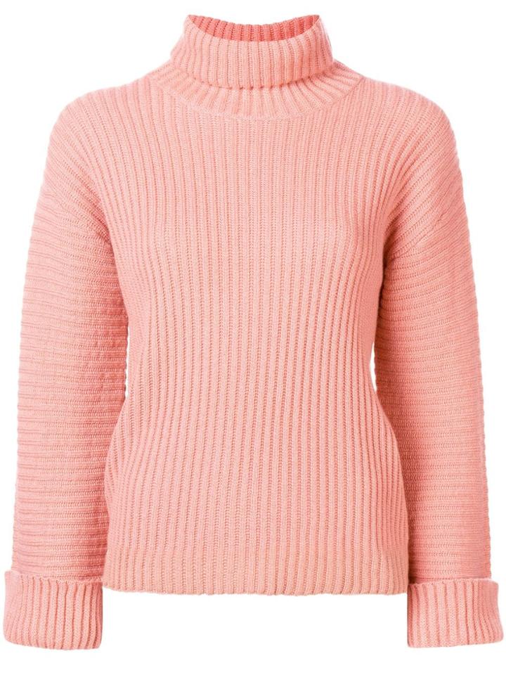 Lamberto Losani Turtle Neck Jumper - Pink