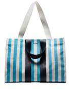 Sunnei Multicoloured Striped Oversized Tote Bag - Blue