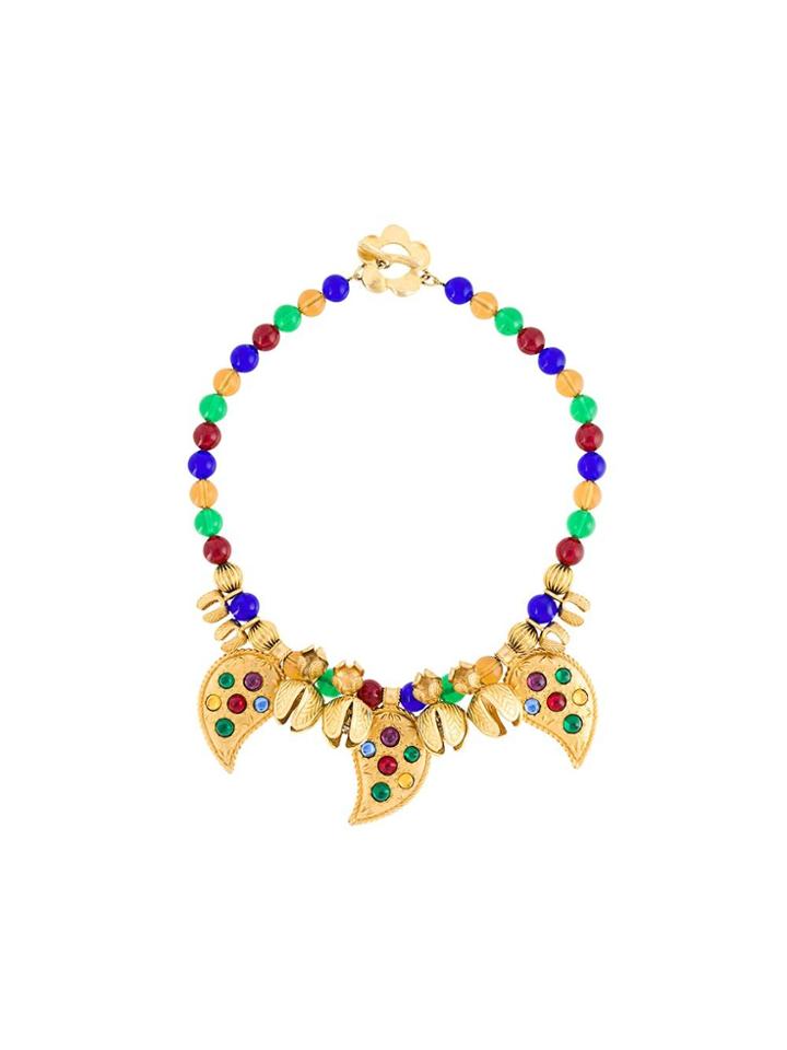 Kenzo Vintage Ethnic Style Necklace - Metallic