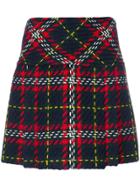 Miu Miu Plaid Tweed Mini Skirt - Multicolour