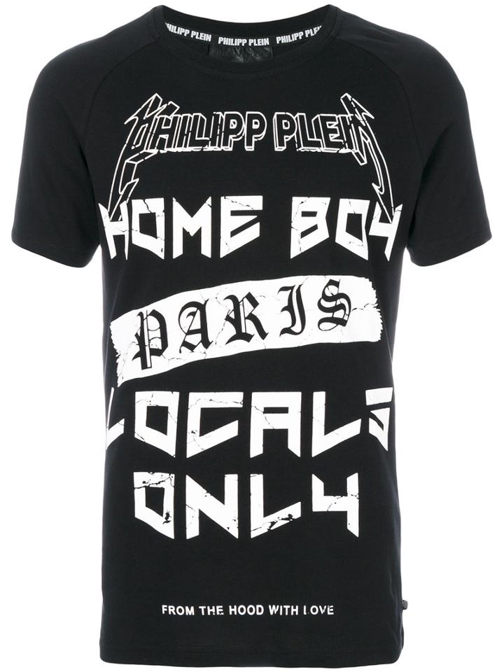 Philipp Plein - Slogan Printed T-shirt - Men - Cotton - L, Black, Cotton