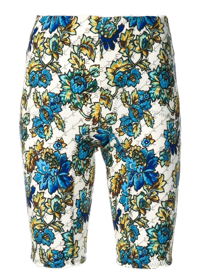 Stella Mccartney Floral Cycling Shorts - White