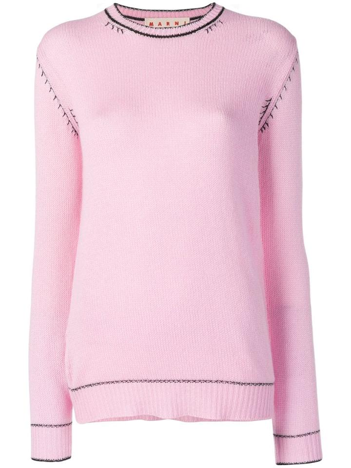 Marni Contrast Stitch Jumper - Pink