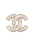 Chanel Vintage Faux Pearl Embellished Brooch