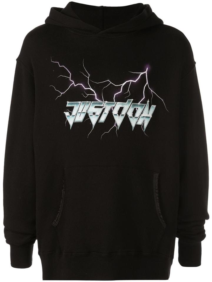 Just Don Lightning Logo Hoodie - Black