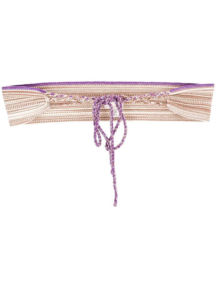 Forte Forte Knitted Braided Belt, Women's, Pink/purple, Cotton