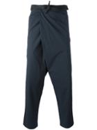 Transit Drop-crotch Tapered Trousers, Men's, Size: Xl, Blue, Cotton/spandex/elastane