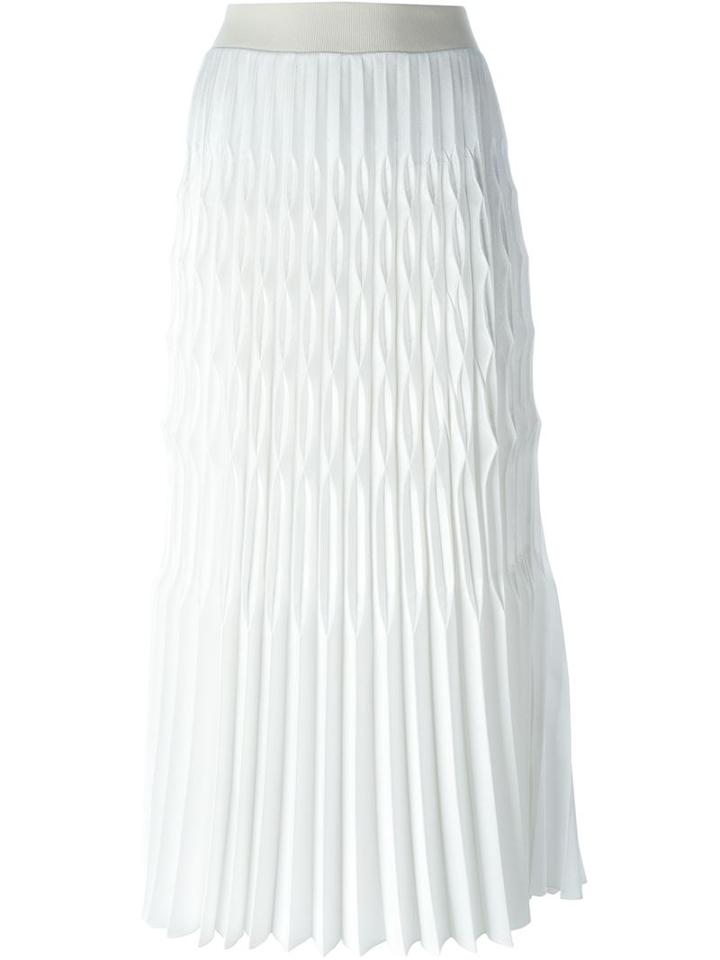 Barbara Casasola Honeycomb Pleated Midi Skirt