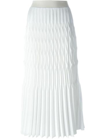Barbara Casasola Honeycomb Pleated Midi Skirt